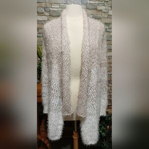 Cupio Ombre Eyelash Open‎ Front Cardigan XL Cozy
